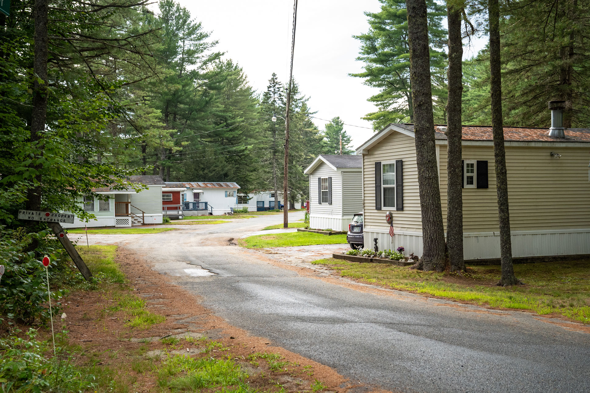 A street scene in Fox Hill Cooperative, whose residents saved their community by purchasing it.